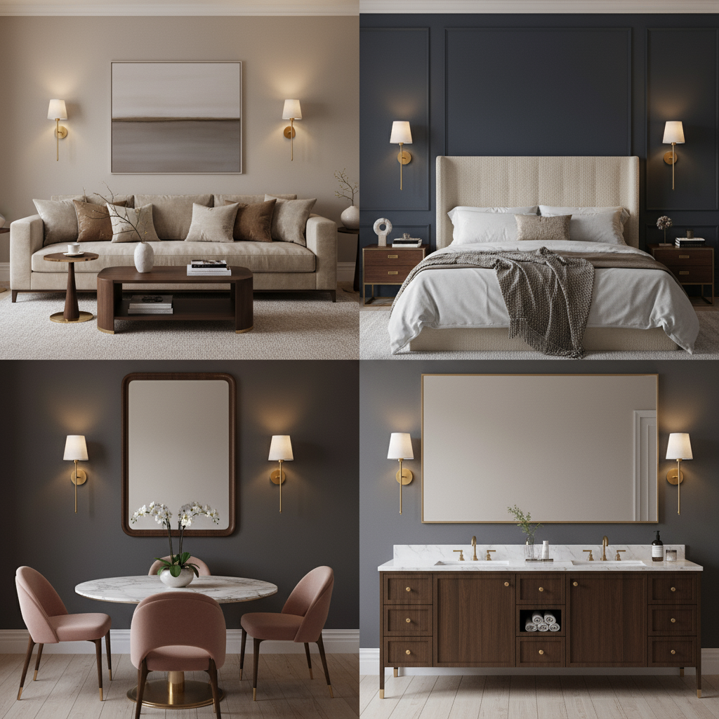 Elegante kabellose Wandleuchten – werkzeugfreie Montage