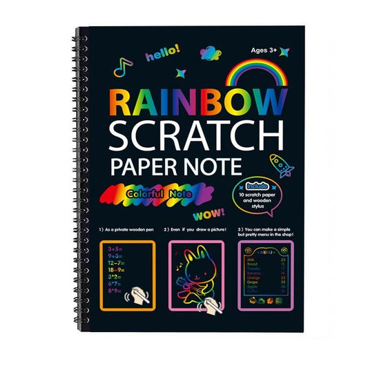 ColorSpark – Regenbogen-Zauber-Kratzpapier mit Holzstift | 1+1 GRATIS