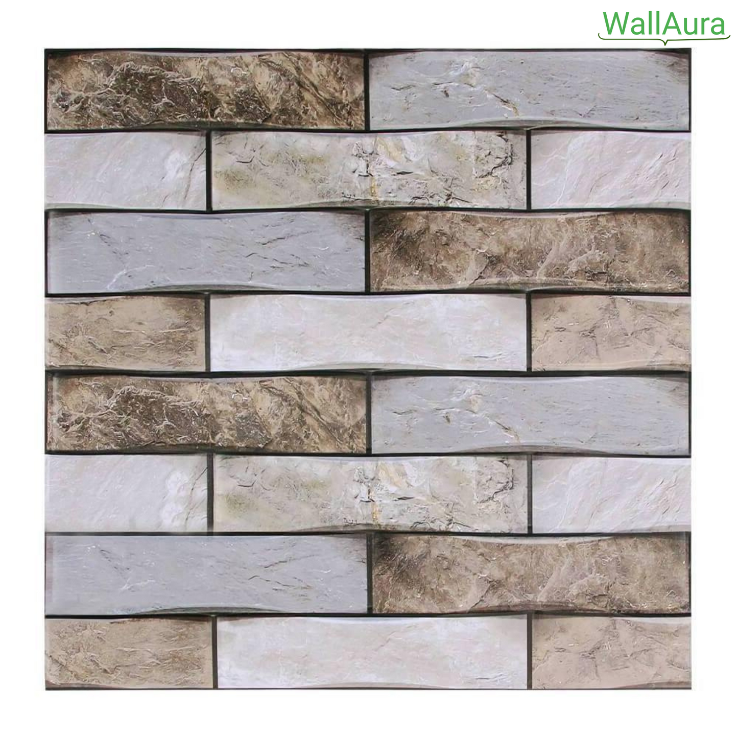 2+2 Gratis | WallAura™ 4er Set 3D Hochwertige Wandfliesen Selbstklebend 30x30 cm