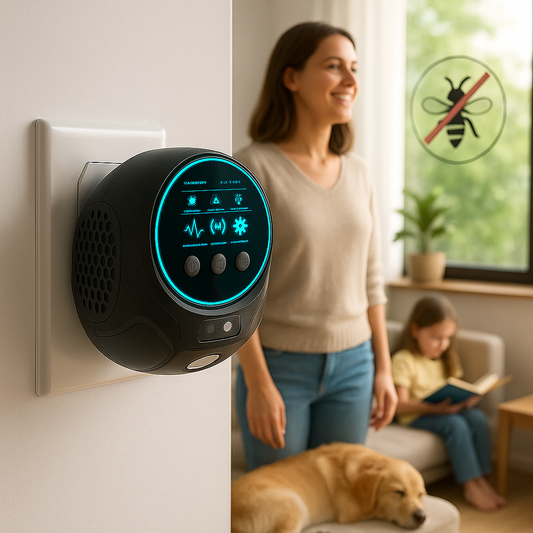 BuzzGuard™ | 4-in-1 Ultraschall-Insekten- & Schädlingsabwehrgerät