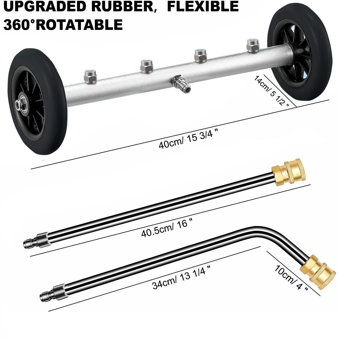 TurboClean™ | 2-in-1 Unterboden- & Flächenreiniger für Hochdruckreiniger