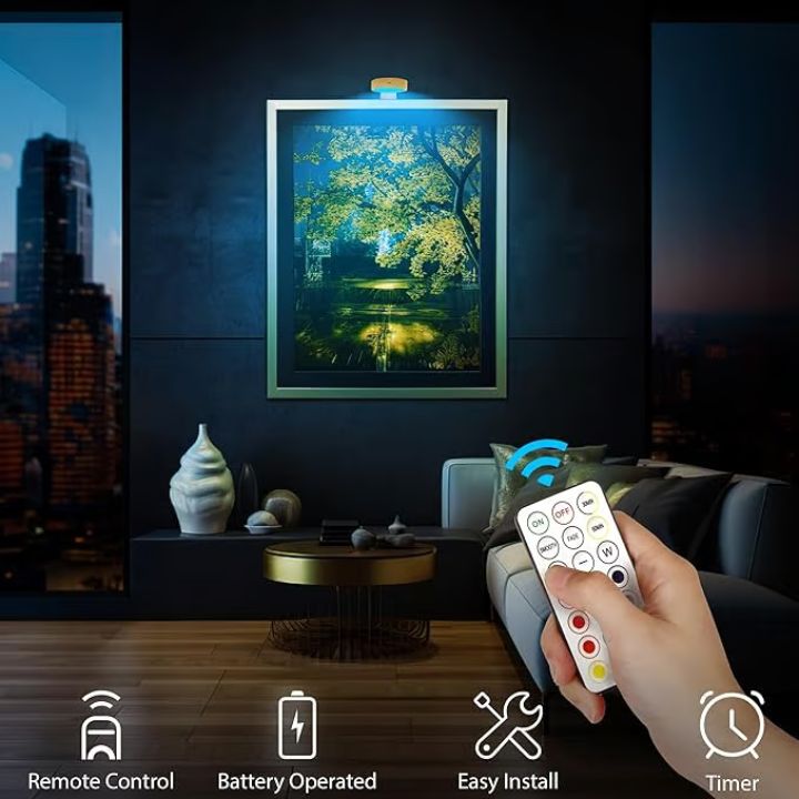 GlowMaster — Kabellose Bilderleuchte für Wandbilder und Rahmen