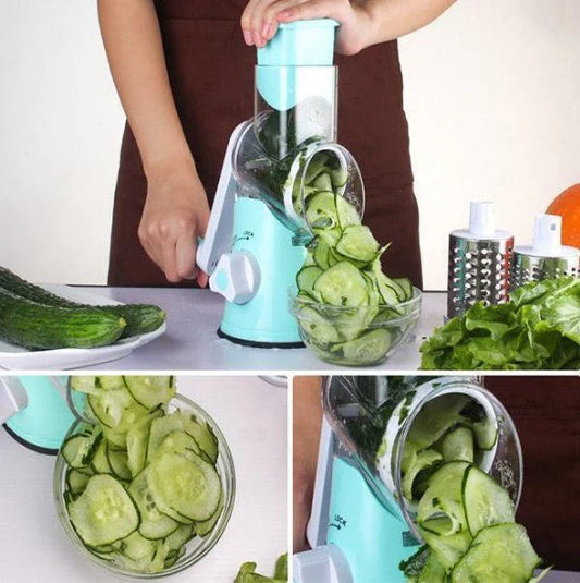 ProTwister™ – Die manuelle 3-in-1 Trommelreibe für Gemüse, Käse mehr