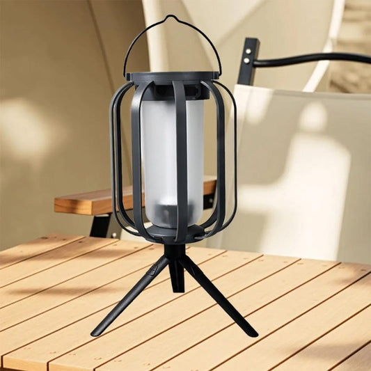 Solar-Laterne mit Dual-Flame – flackerndes Outdoor-Gartenlicht