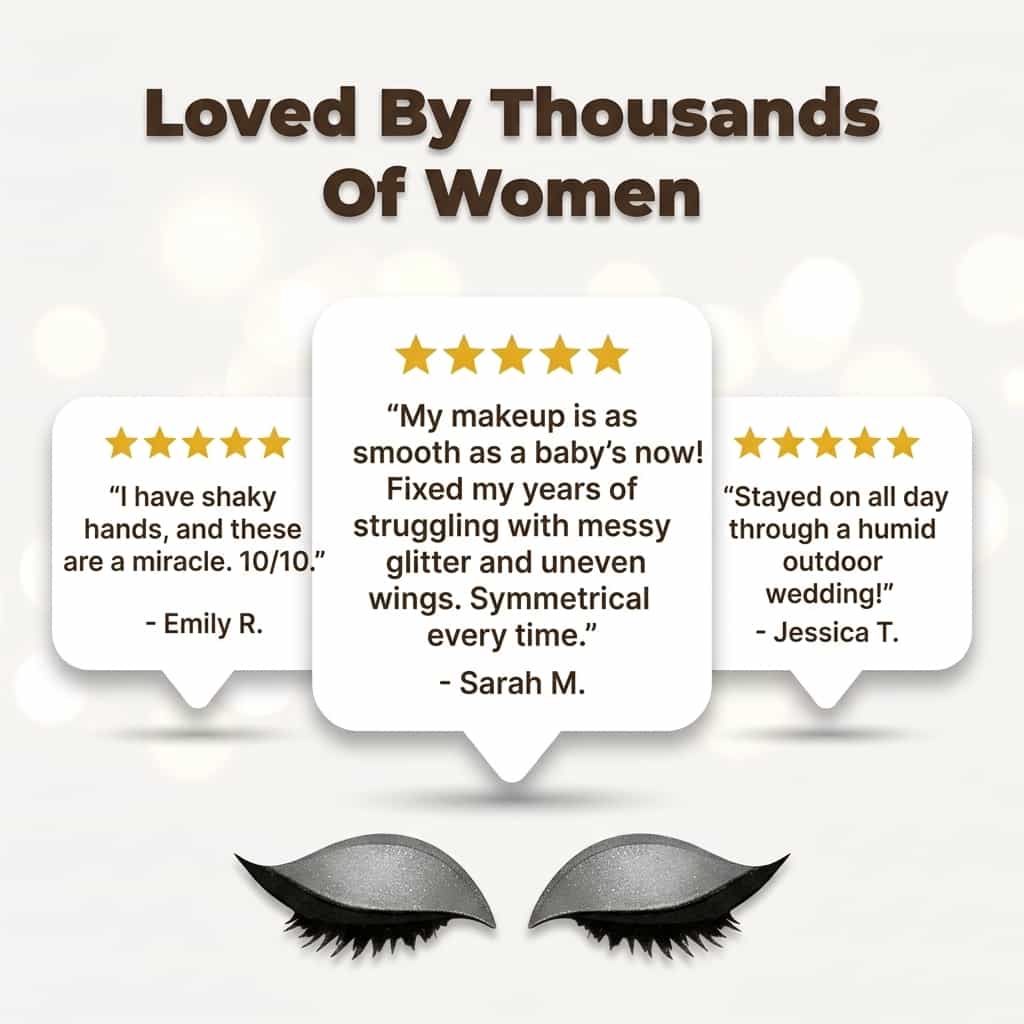 Wiederverwendbare Eyeliner-Aufkleber – Sofortiger Glamour-Look in Sekunden