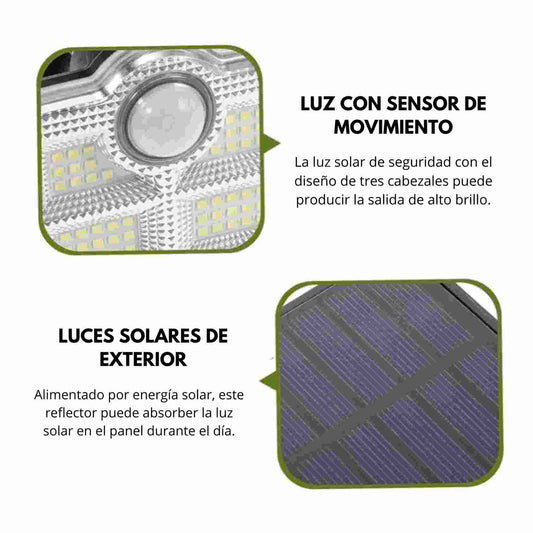 Solar LED Strahler mit Bewegungsmelder |200W Leistung | Wetterfest
