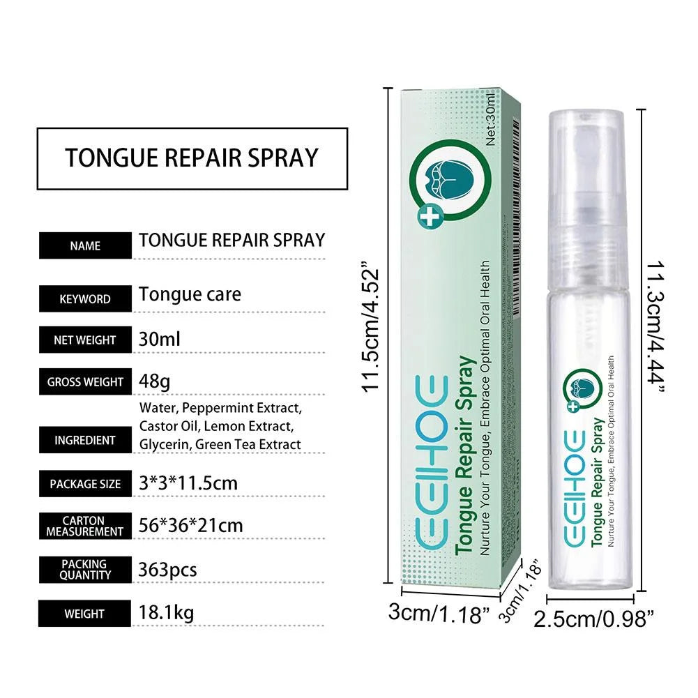 Tongue Repair Spray 30 ml – zur Reparatur, gegen Schwellung & Mundgeruch