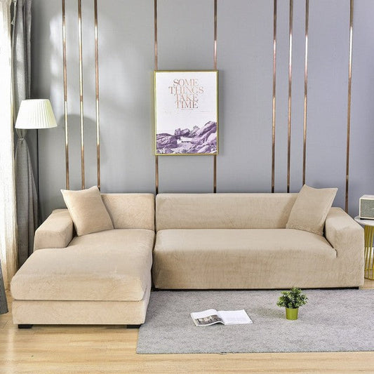 LuxurySofa – Samtelastischer, dehnbarer Sofabezug