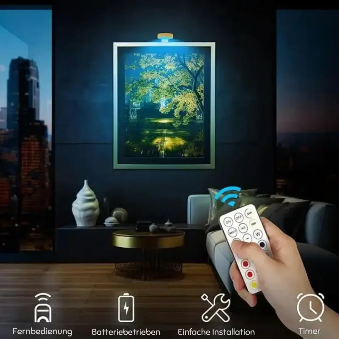 2+2 Gratis | Kabellose LED-Bilderleuchte – Setzt Ihre Kunst perfekt in Szene