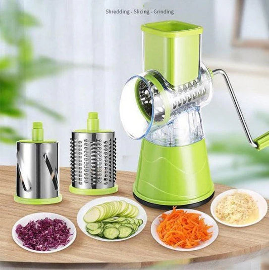 ProTwister™ – Die manuelle 3-in-1 Trommelreibe für Gemüse, Käse mehr