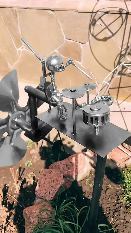RockBeater Pro – handgefertigte Windtrommler-Skulptur für den Garten