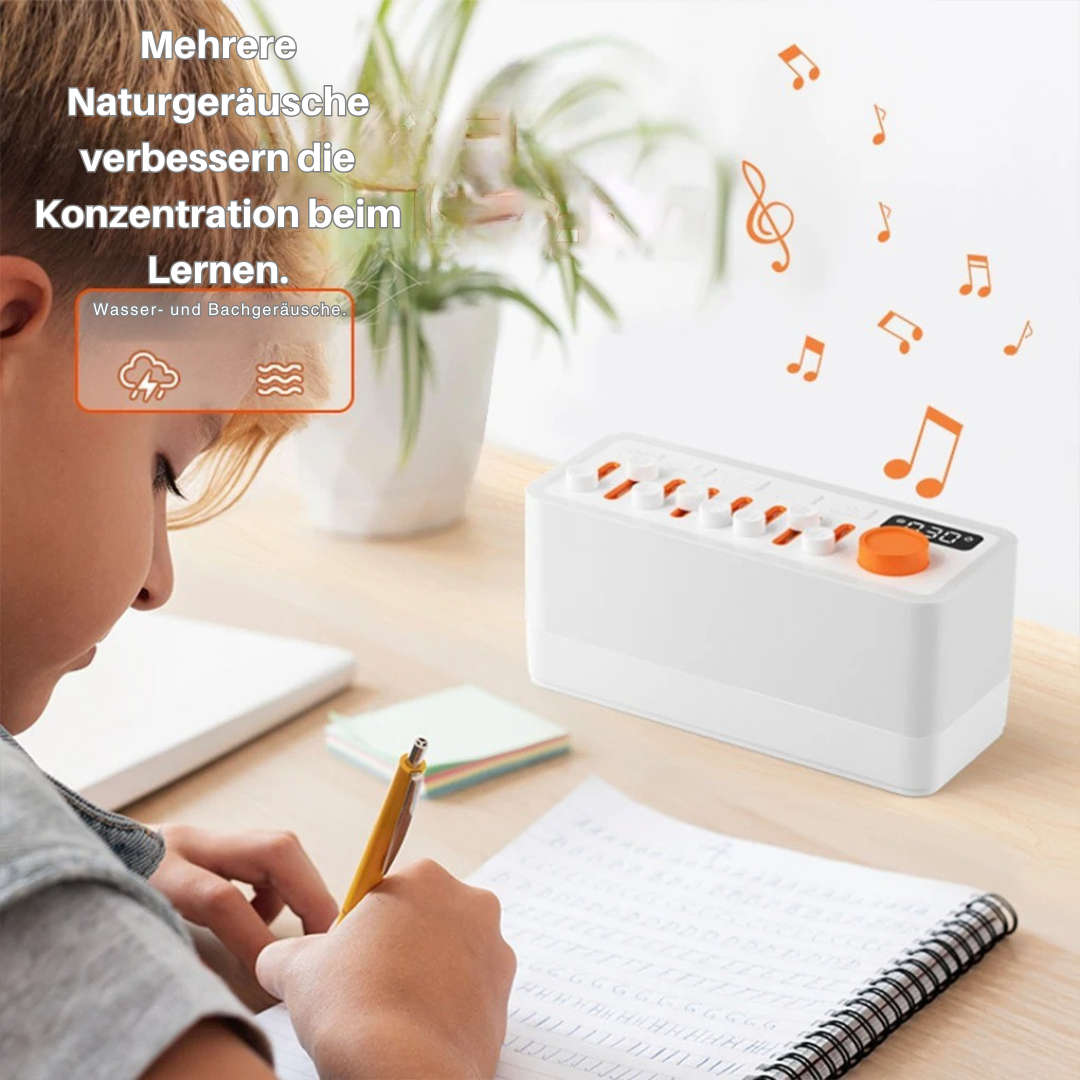 Somniva™ - Schlafgerät mit weißem Rauschen und 8 Naturgeräuschen