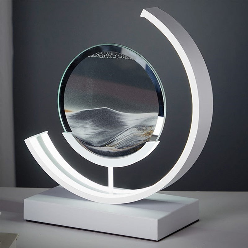 SandScape – Tischlampe mit kinetischer Sanduhr