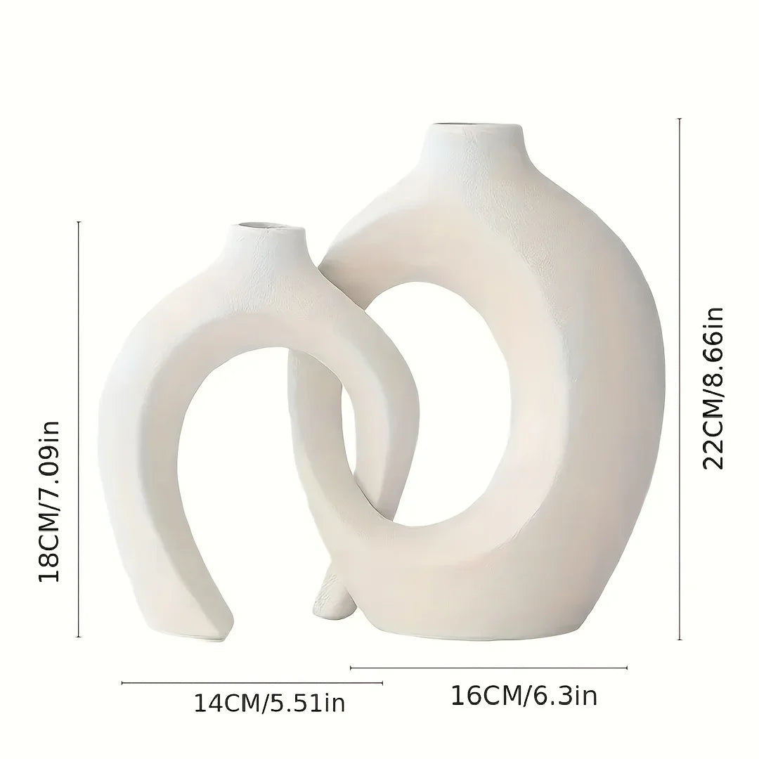 VaseCharm – Modernes Keramikvasen-Set (2er-Set)