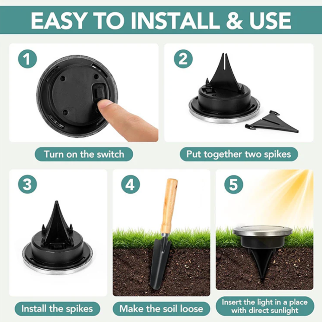 SolarPath™ – Intelligente Solar-Bodenleuchten für Garten & Wege