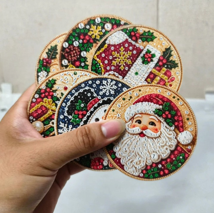 Glitzora™ | Funkelnde DIY-Weihnachtsanhänger – Kreatives Diamond-Painting-Set für die ganze Familie!