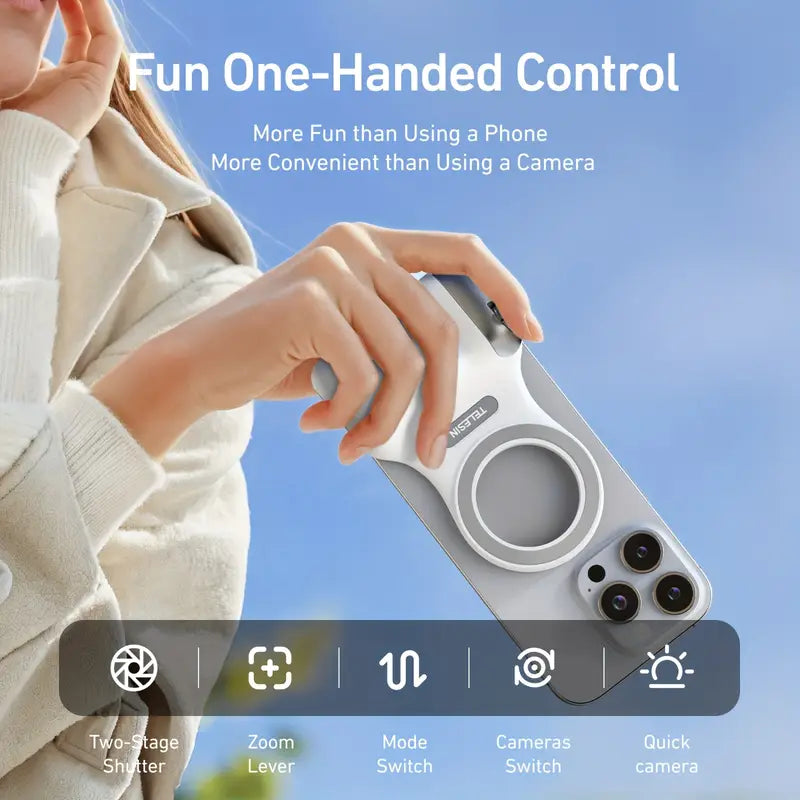 50% RABATT | Smartphone Handle Grip mit Abnehmbarer Bluetooth-Fernbedienung