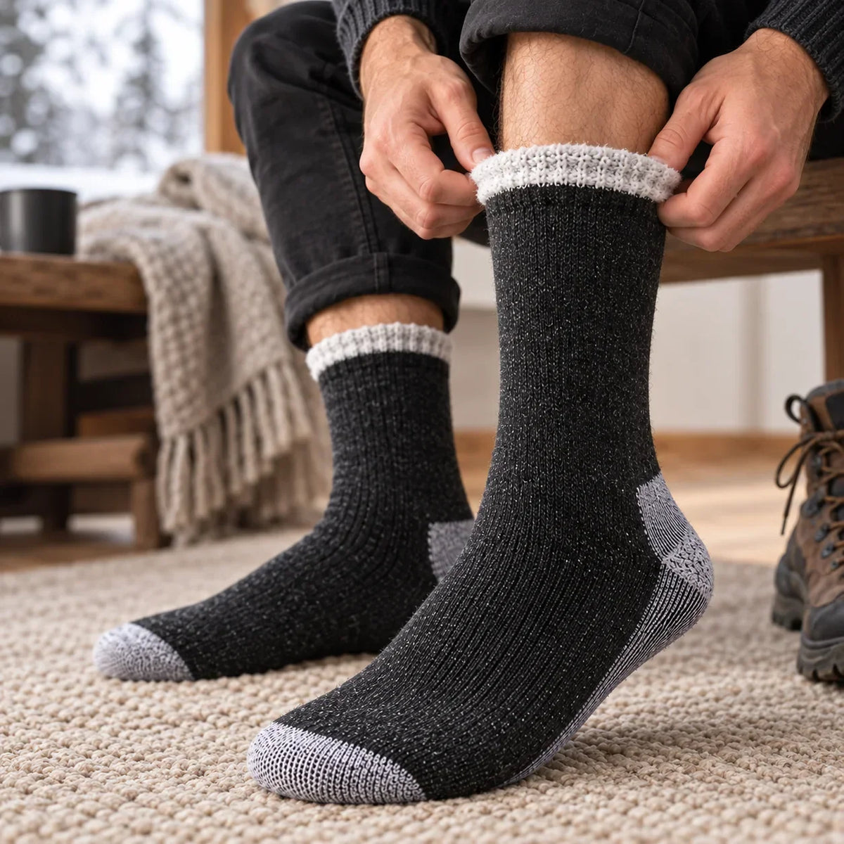 MerinoWarm™ | Thermosocken mit Merinowolle und weichem Frotteefutter – 3 Paar