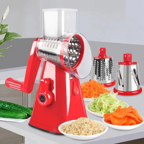 ProTwister™ – Die manuelle 3-in-1 Trommelreibe für Gemüse, Käse mehr