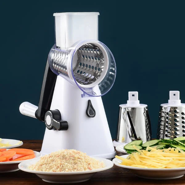 ProTwister™ – Die manuelle 3-in-1 Trommelreibe für Gemüse, Käse mehr