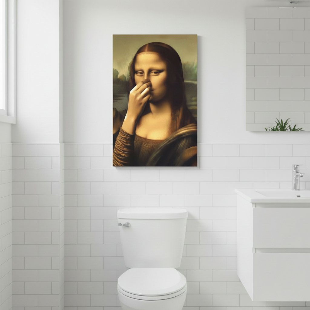 SmirkLisa – Humorvoller Wandkunstdruck der Mona Lisa