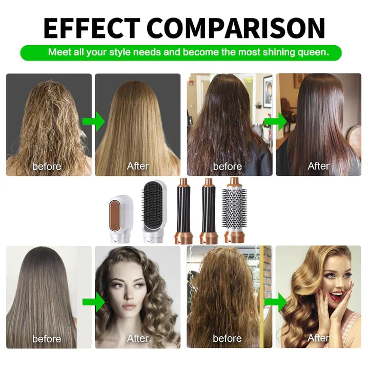 StyleFusion™ 5-in-1 Haartrockner-Heißkamm-Set, professionelles Styling-Tool