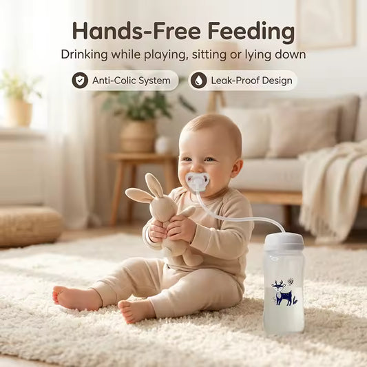 FlexiFeed™ | 3-in-1 Babyflasche 300ml – Für entspanntes Füttern | 50% Rabatt