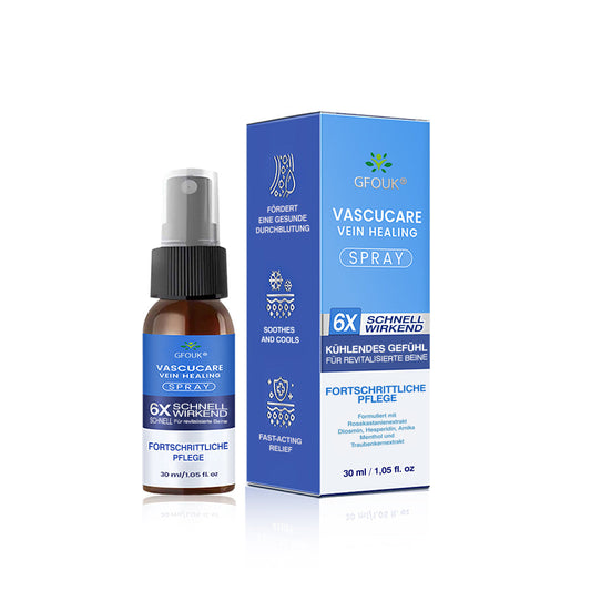 🇩🇪🏃🌿GFOUK® VascuCare Vein Healing Spray(Entwickelt für Krampfadern, Besenreiser, tiefe Venenthrombose (TVT), chronische venöse Insuffizienz, venöse Geschwüre, Thrombophlebitis und andere venöse Beschwerden)
