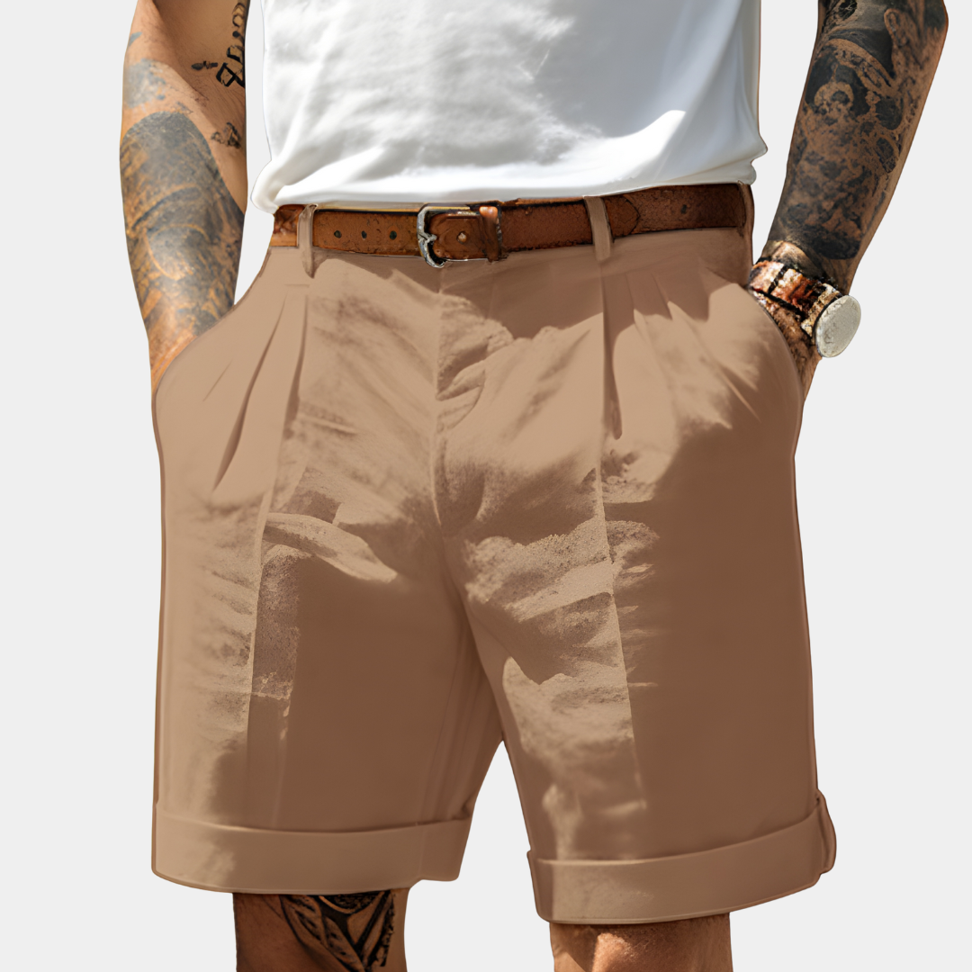Davinci | Elegante Herren-Bermudas mit Bundfalten