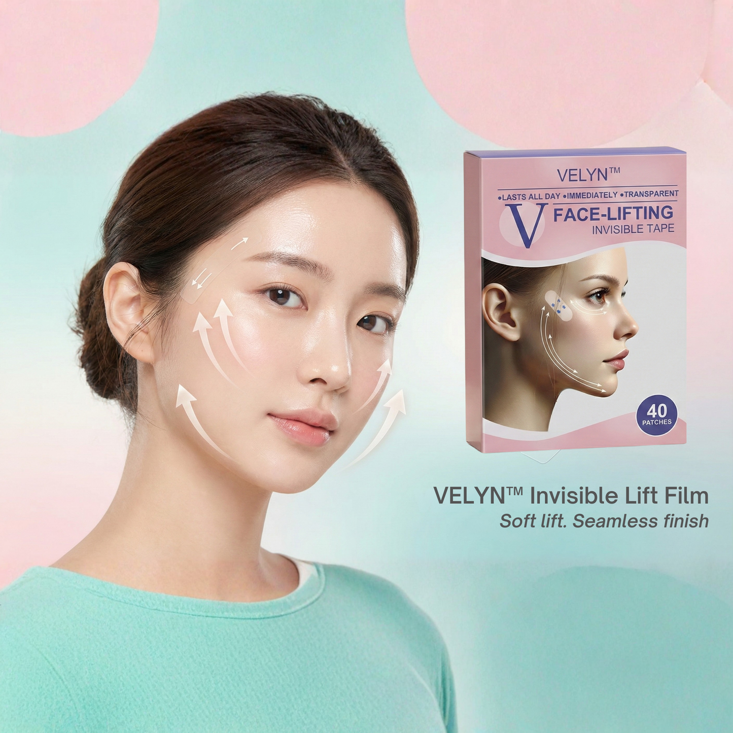LiftAura Pro — Face-Lift-Tape für Kieferlinie & Augenpartie