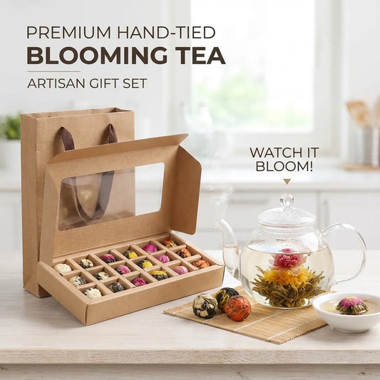 Aufblühende Pu-erh-Blumentee-Kugeln