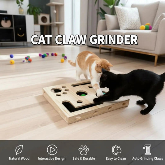ScratchHub™ | Interaktive Katzen-Kratzbox mit Krallenfeiler