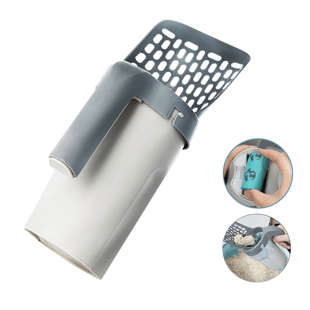 CleanScoop™ | Katzenstreuschaufel-Set mit Abfallbeuteln – Schnell und Hygienisch