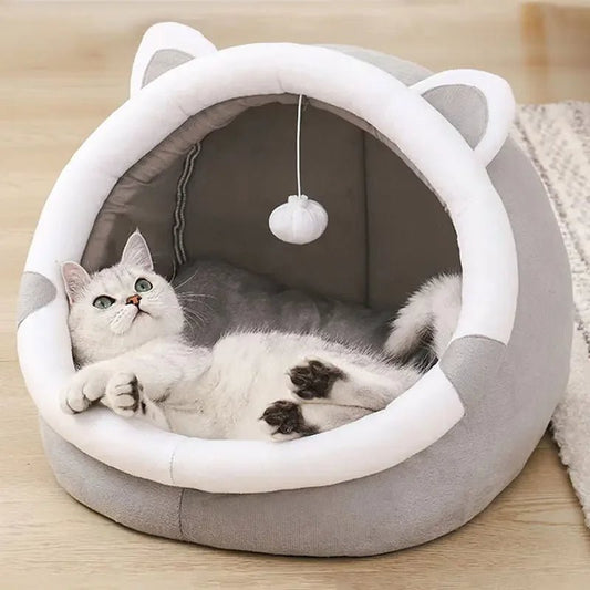 Gemütliche geschlossene Katzenbett-Höhle