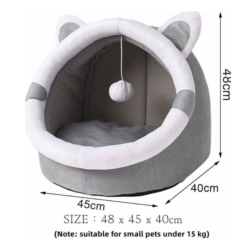 Gemütliche geschlossene Katzenbett-Höhle