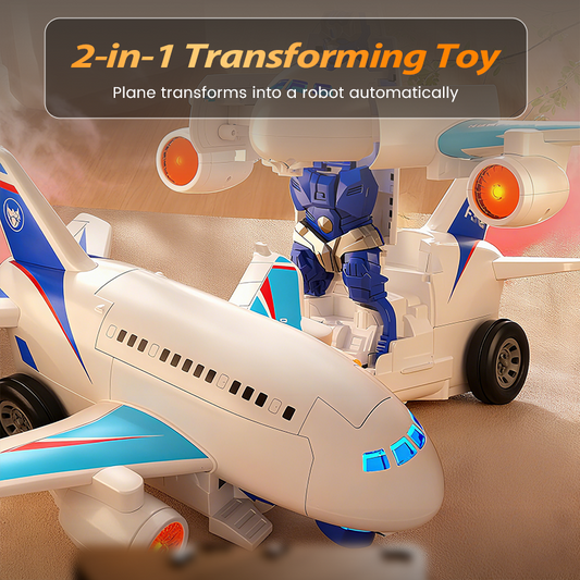 SkyBot – 2-in-1 Flugzeug-Roboter-Spielzeug