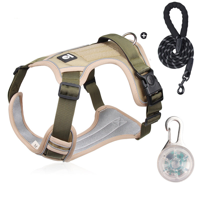 SafeGlow Harness™ | No-Pull Hundegeschirr mit LED-Halsband