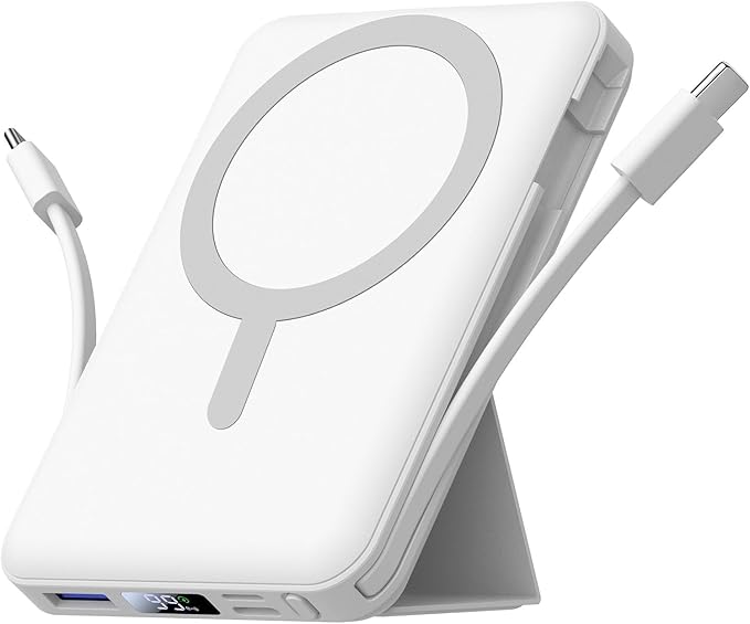 Magnetische Powerbank 10.000 mAh – Kabellos & Schnellladen, perfekt für unterwegs
