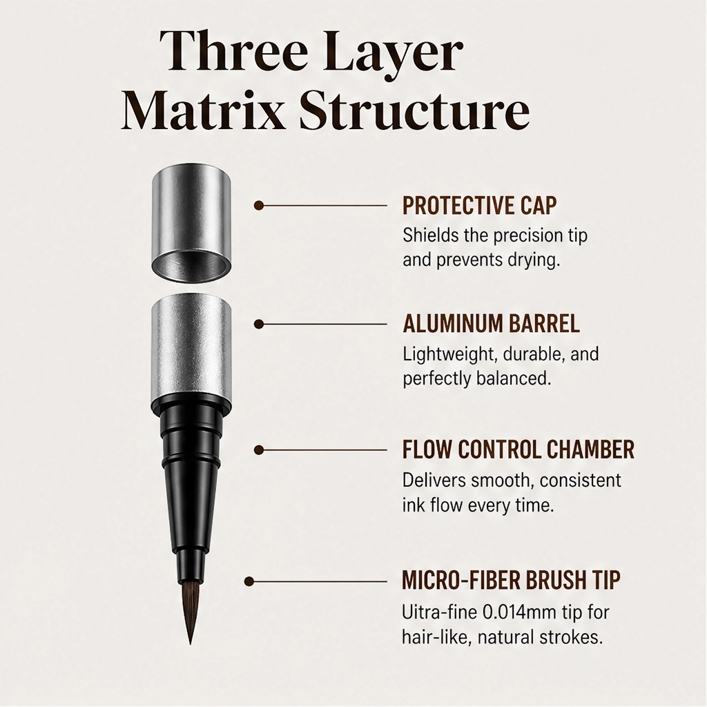 Linelle – Ultra-Fine 4-in-1 Waterproof Liner Pen for Brows, Eyes & Hairline + Buy 1 Get 1 FREE