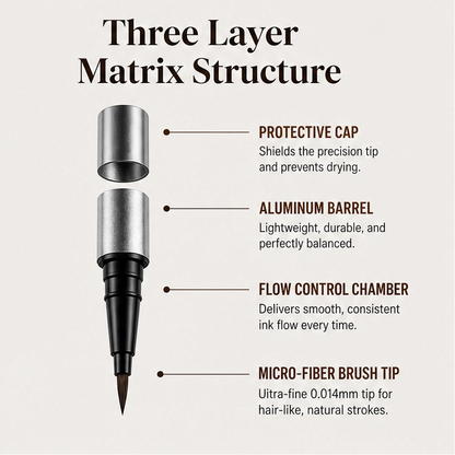 Linelle – Ultra-Fine 4-in-1 Waterproof Liner Pen for Brows, Eyes & Hairline + Buy 1 Get 1 FREE
