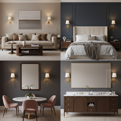 Elegante kabellose Wandleuchten – werkzeugfreie Montage
