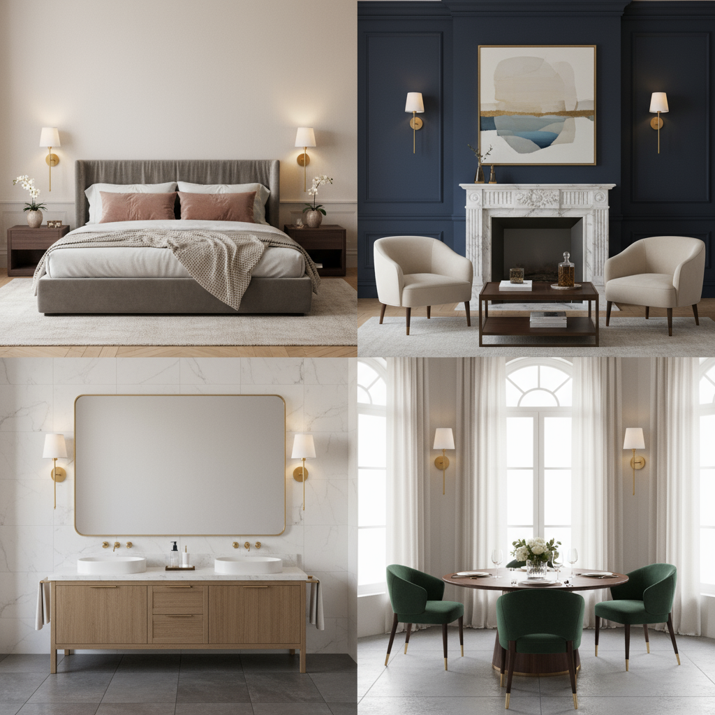 Elegante kabellose Wandleuchten – werkzeugfreie Montage
