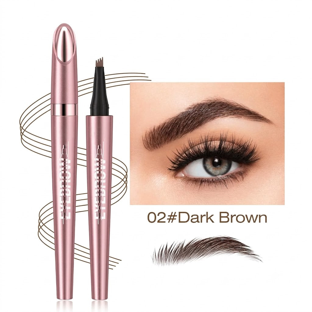 Plumelle – Waterproof 4-Tip Micro-Fork Eyebrow Pencil for Natural Hair-Like Brows - BUY 1 + 1 FREE