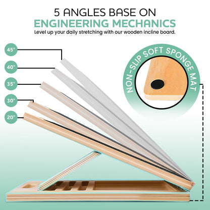 FlexEase — verstellbares Dehnbrett aus Holz