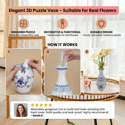 AuraBloom™ – Elegante 3D-Puzzle-Vase zum Selberbauen | 50 % Rabatt!