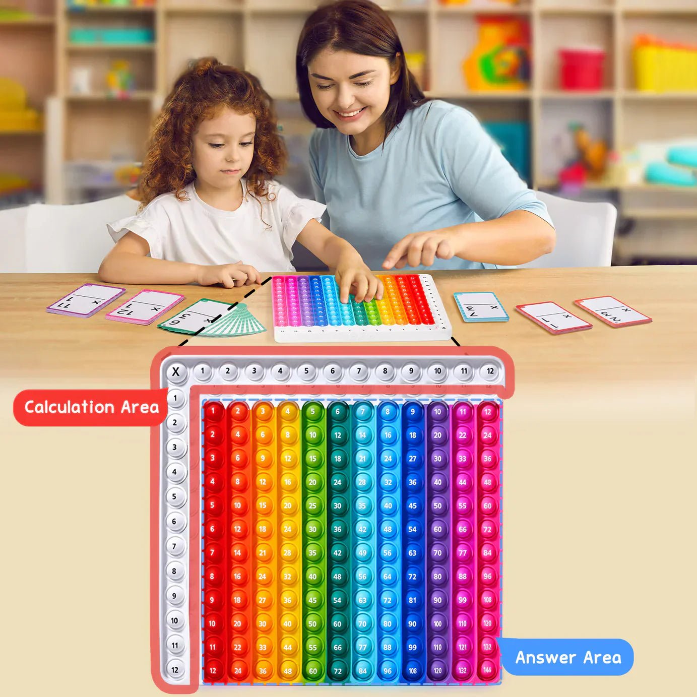 MathGenius Pro - Mathe-Flash-Karten und Pop Fidget Chart | 50% RABATT