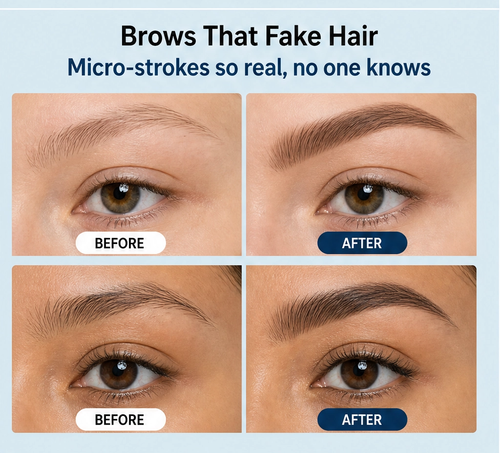 Archelle – 2-in-1 wasserfester Microblading-Augenbrauenstift mit Tönungsbürste + 1 KAUFEN, 1 GRATIS