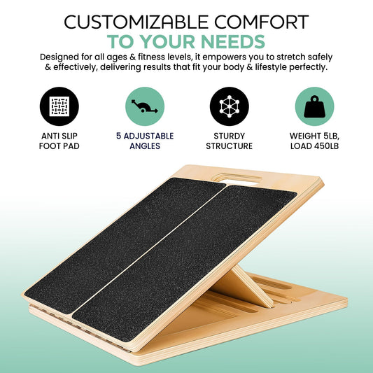 FlexEase — verstellbares Dehnbrett aus Holz