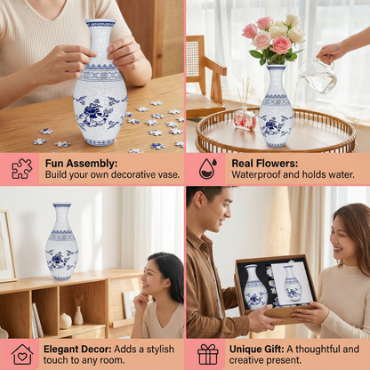 AuraBloom™ – Elegante 3D-Puzzle-Vase zum Selberbauen | 50 % Rabatt!