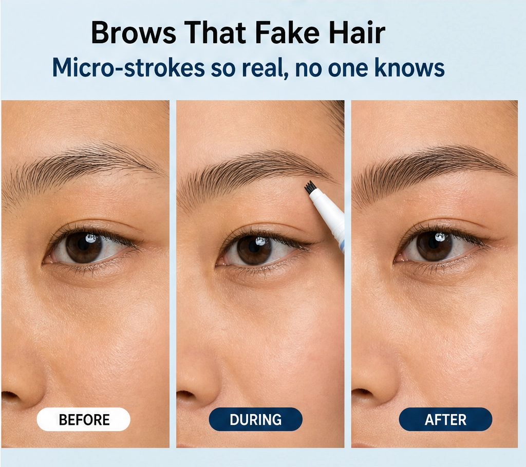 Archelle – 2-in-1 wasserfester Microblading-Augenbrauenstift mit Tönungsbürste + 1 KAUFEN, 1 GRATIS